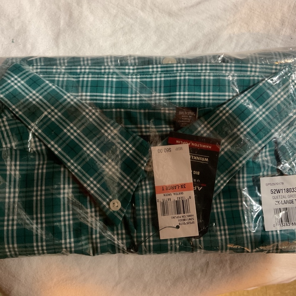 3xlt button down big tall arrow Hamilton Poplin wrinkle free